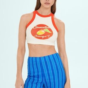 SIMON MILLER X MANGO ribbed tank top.